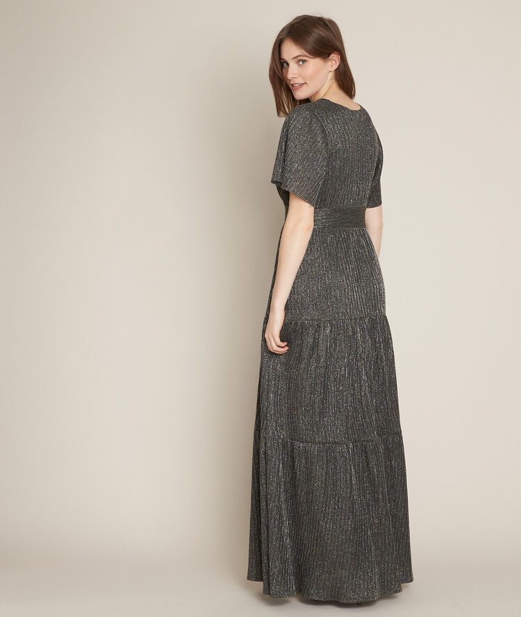 Robe longue lurex chantal feuille.