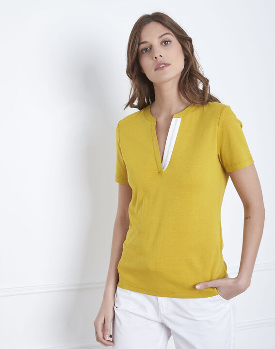 Tee-shirt anis encolure fantaisie Priscille | 1-2-3 Tee-shirt anis encolure fantaisie Priscille PhotoZ | 1-2-3