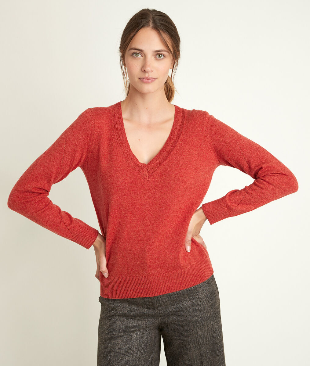 Pull en laine et cachemire goyave Rozane | 1-2-3 Pull en laine et cachemire goyave Rozane PhotoZ | 1-2-3