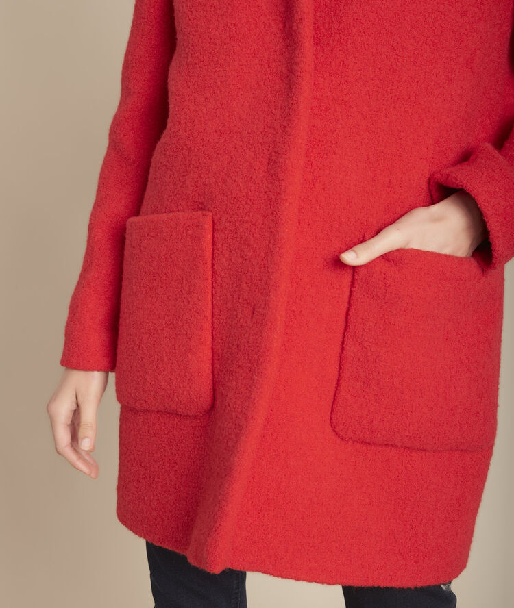 Manteau en laine rouge emma grenade.