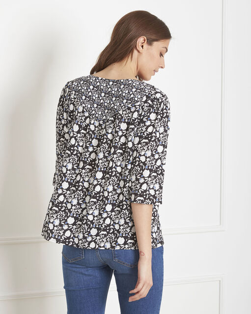 Blouse marine imprimée valeur marine.