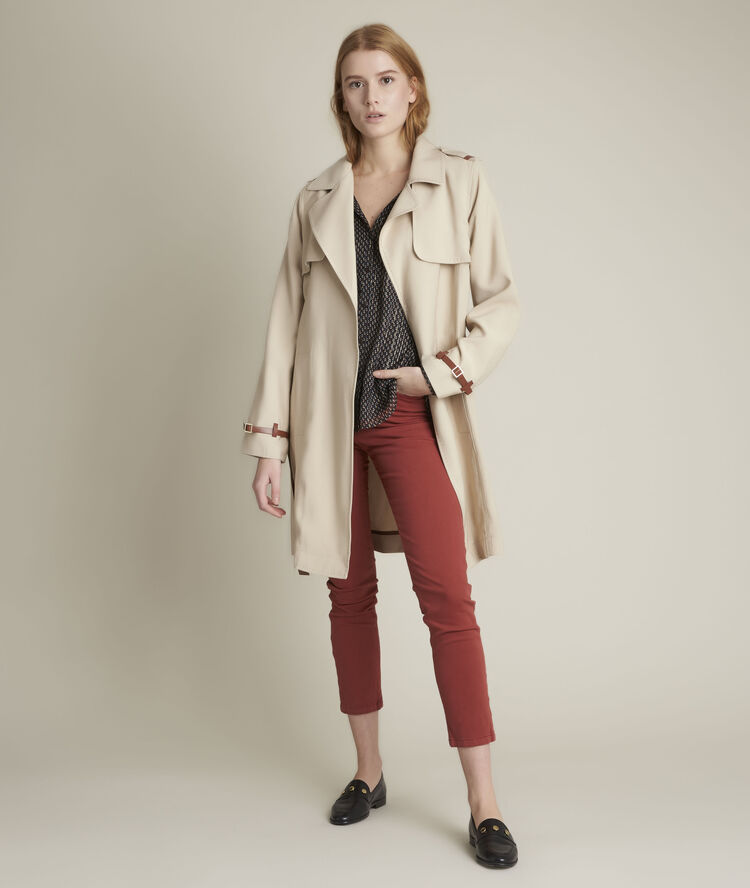 Blouse imprim&eacute;e lavalli&egrave;re emie bis noir.