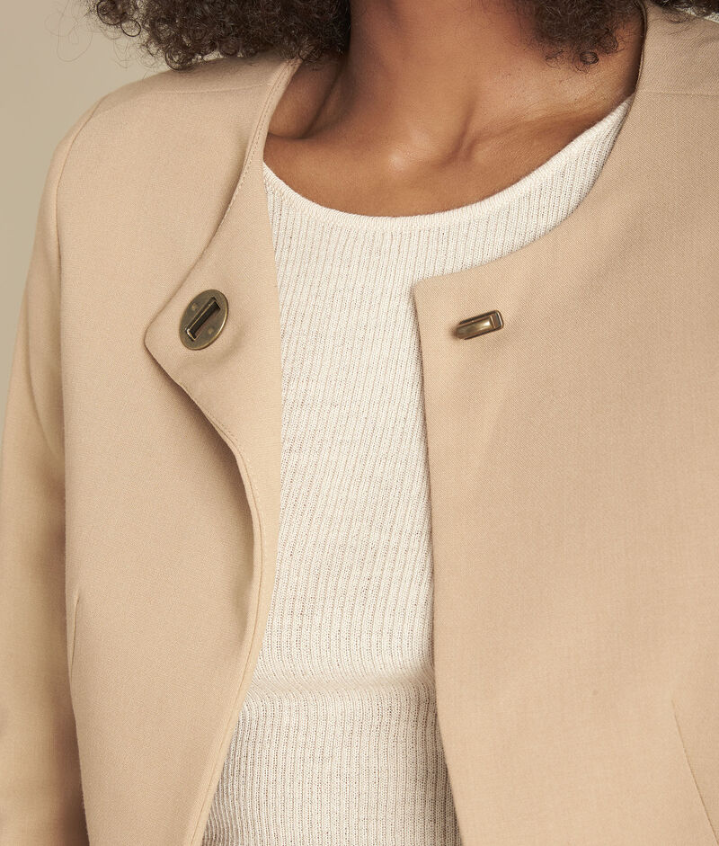 Veste compacte havane betty camel.