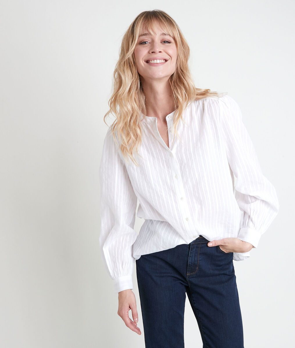 Blouse écrue lurex Tunia | 1-2-3 Blouse écrue lurex Tunia PhotoZ | 1-2-3