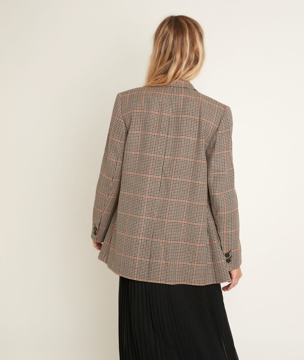 Veste à carreaux thais cannelle.