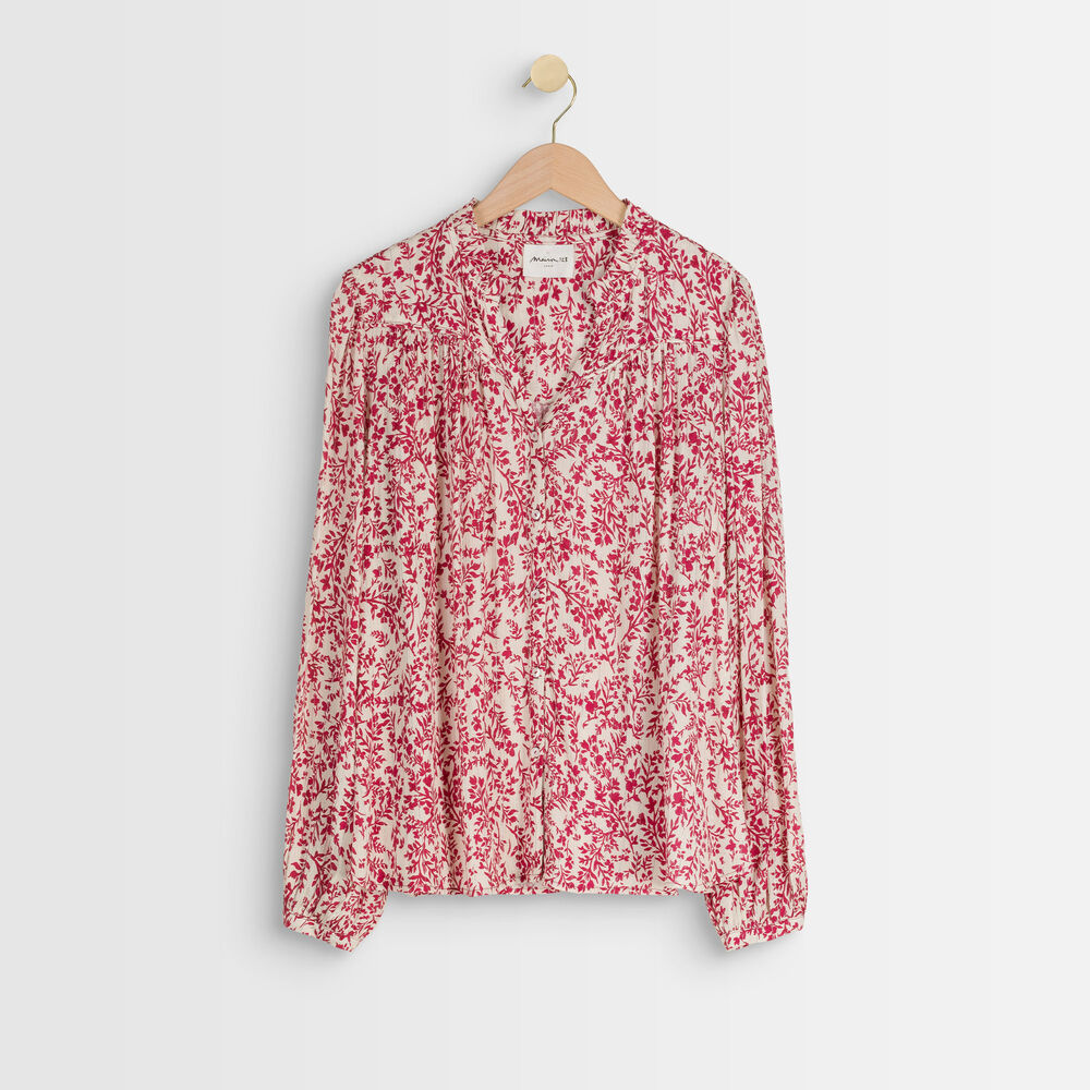 Blouse imprimé fleuri taly ecru.