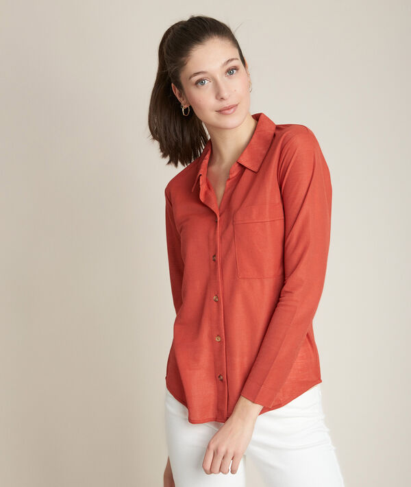 Tee-shirt brique Riva | 1-2-3 Tee-shirt brique Riva PhotoZ | 1-2-3