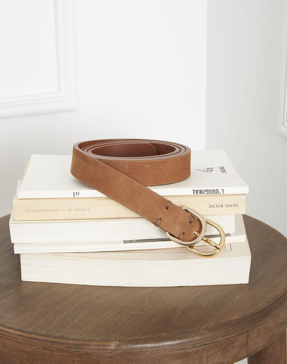 Ceinture camel double boucle en cuir Quorentin | 1-2-3 Ceinture camel double boucle en cuir Quorentin PhotoZ | 1-2-3