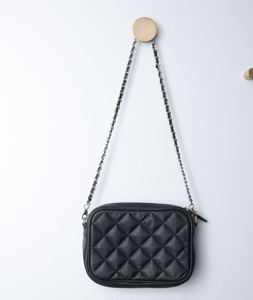 Pochette en cuir matelassée Dan | 1-2-3 Pochette en cuir matelassée Dan PhotoZ | 1-2-3