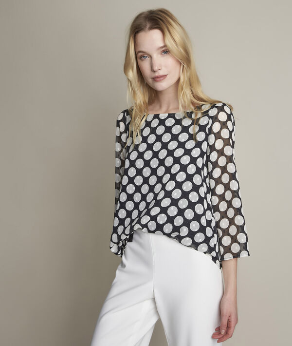 Blouse imprimé pois Eve | 1-2-3 Blouse imprimé pois Eve PhotoZ | 1-2-3