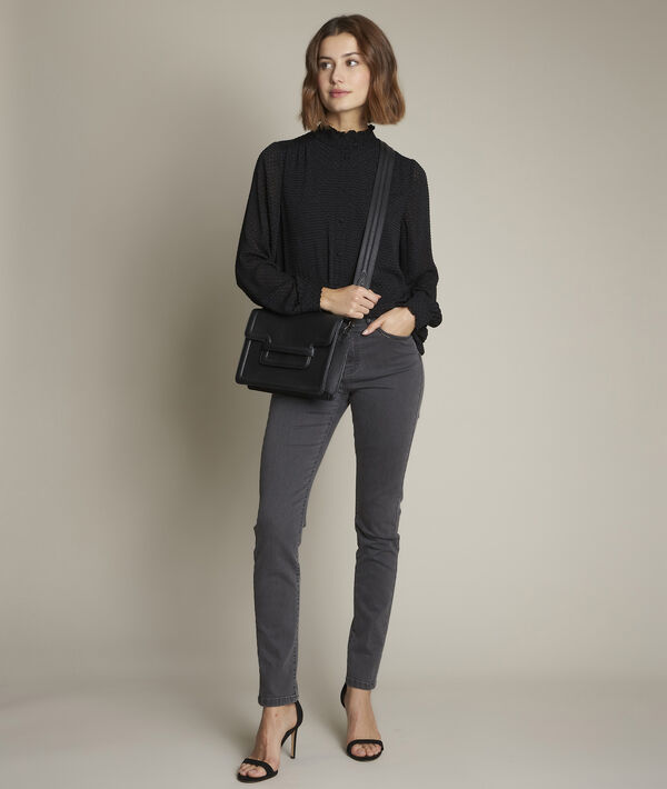 Blouse noire plumetis Eve marie | 1-2-3 Blouse noire plumetis Eve marie PhotoZ | 1-2-3