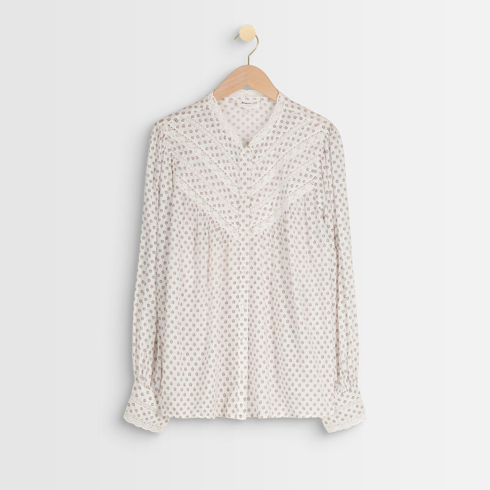 Blouse écrue imprimée tomy ecru.