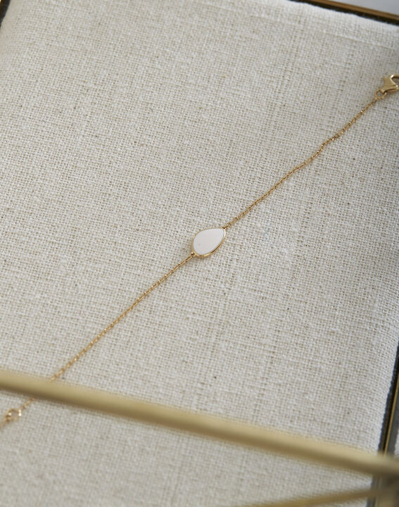 Bracelet doré larme blanche Tarsana | 1-2-3 Bracelet doré larme blanche Tarsana PhotoZ | 1-2-3