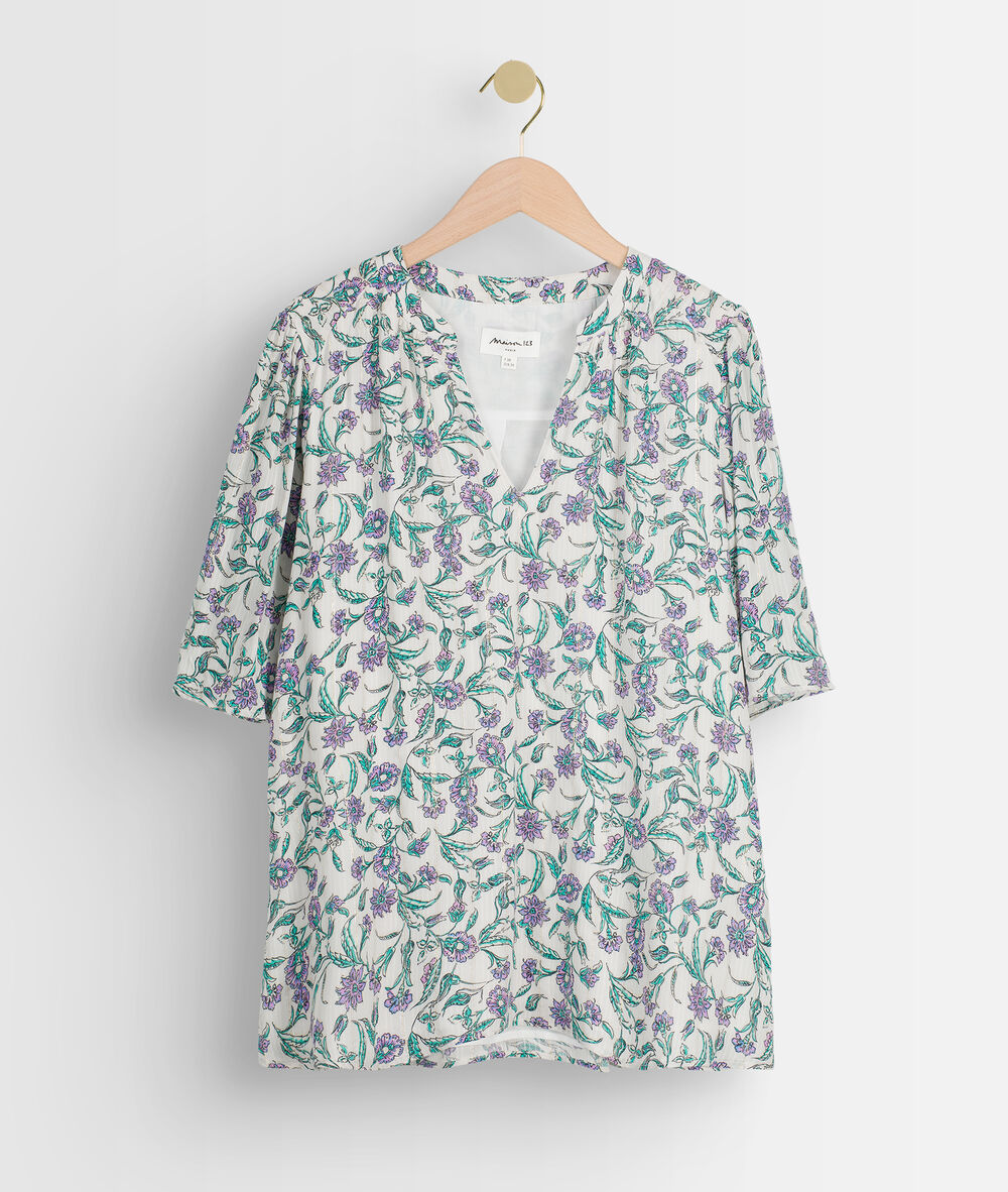 Blouse imprimée écru tamala ecru.