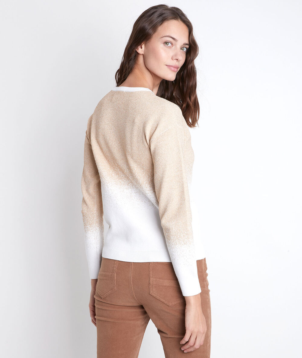 Top pailleté romarie bis ecru.