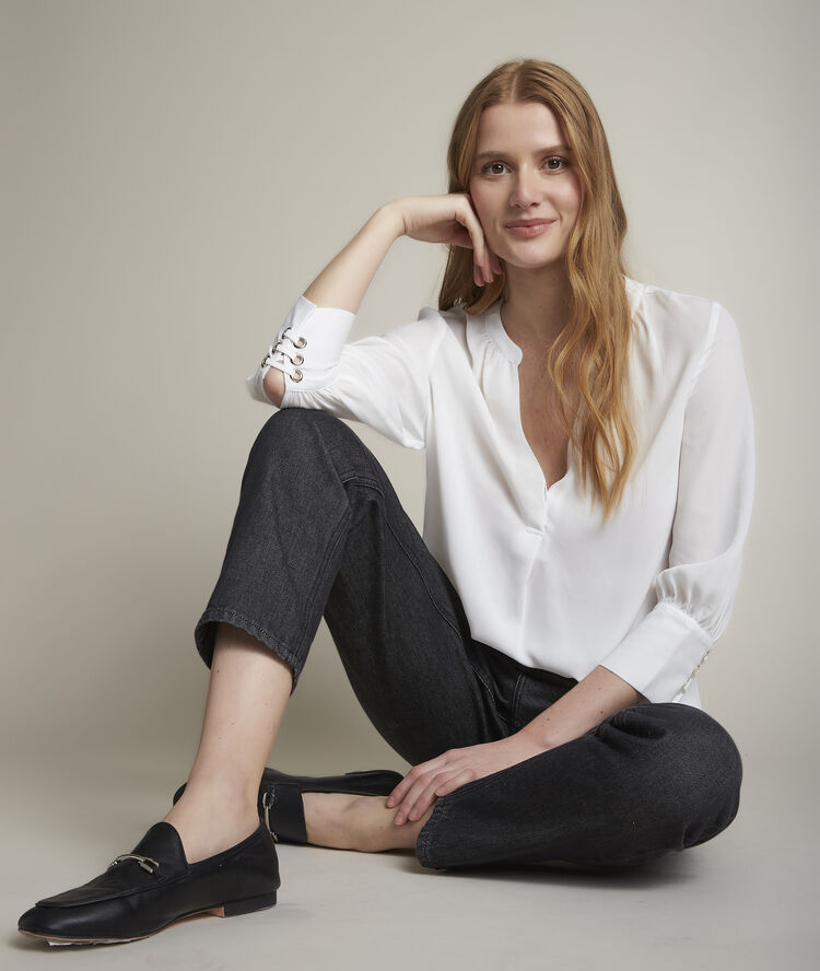 Flie&szlig;ende bluse ecru elisee ecru.