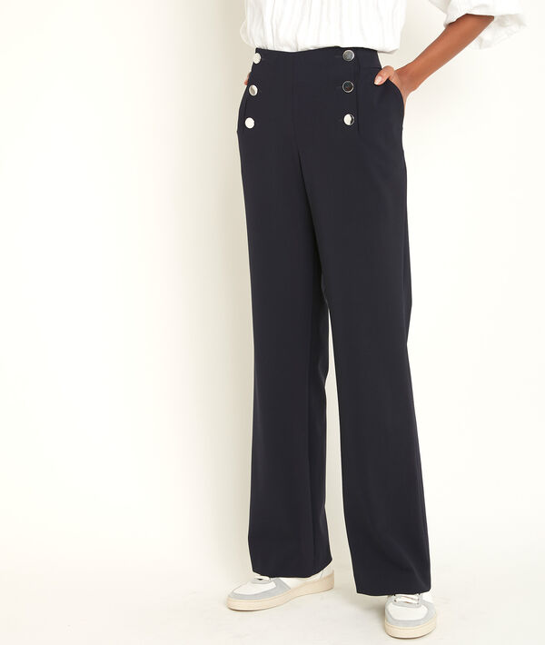 Pantalon à pont en microfibre Hubert | 1-2-3 Pantalon à pont en microfibre Hubert PhotoZ | 1-2-3