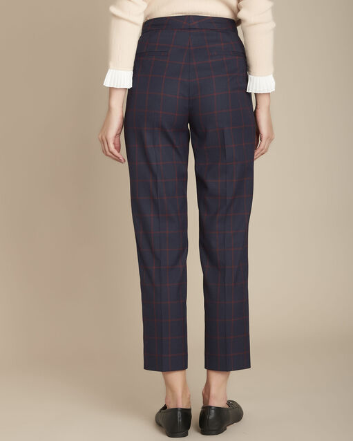 Pantalon marine à carreaux elton marine.