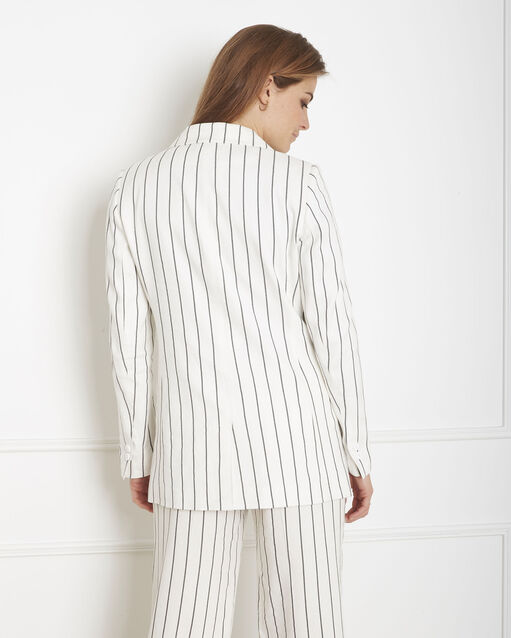 Veste écrue rayé flocon ecru.