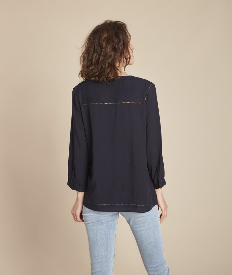 Blouse marine en dentelle maureen marine.
