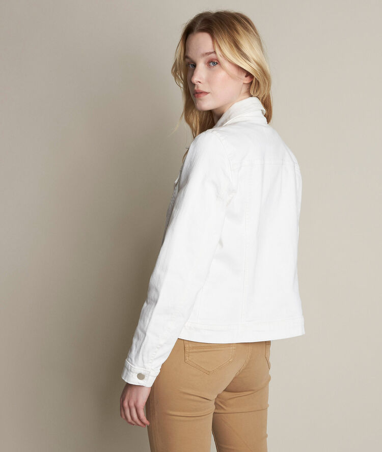Veste en jean blanche clem blanc casse.