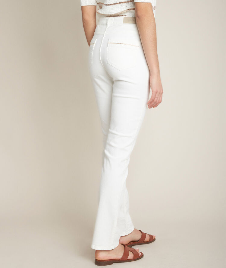 L'original 123 : jean droit blanc sonia blanc casse.