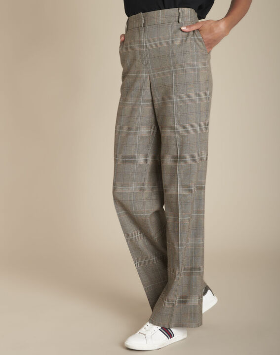 Pantalon large imprimé Prince de Galles Edouard | 1-2-3 Pantalon large imprimé Prince de Galles Edouard PhotoZ | 1-2-3