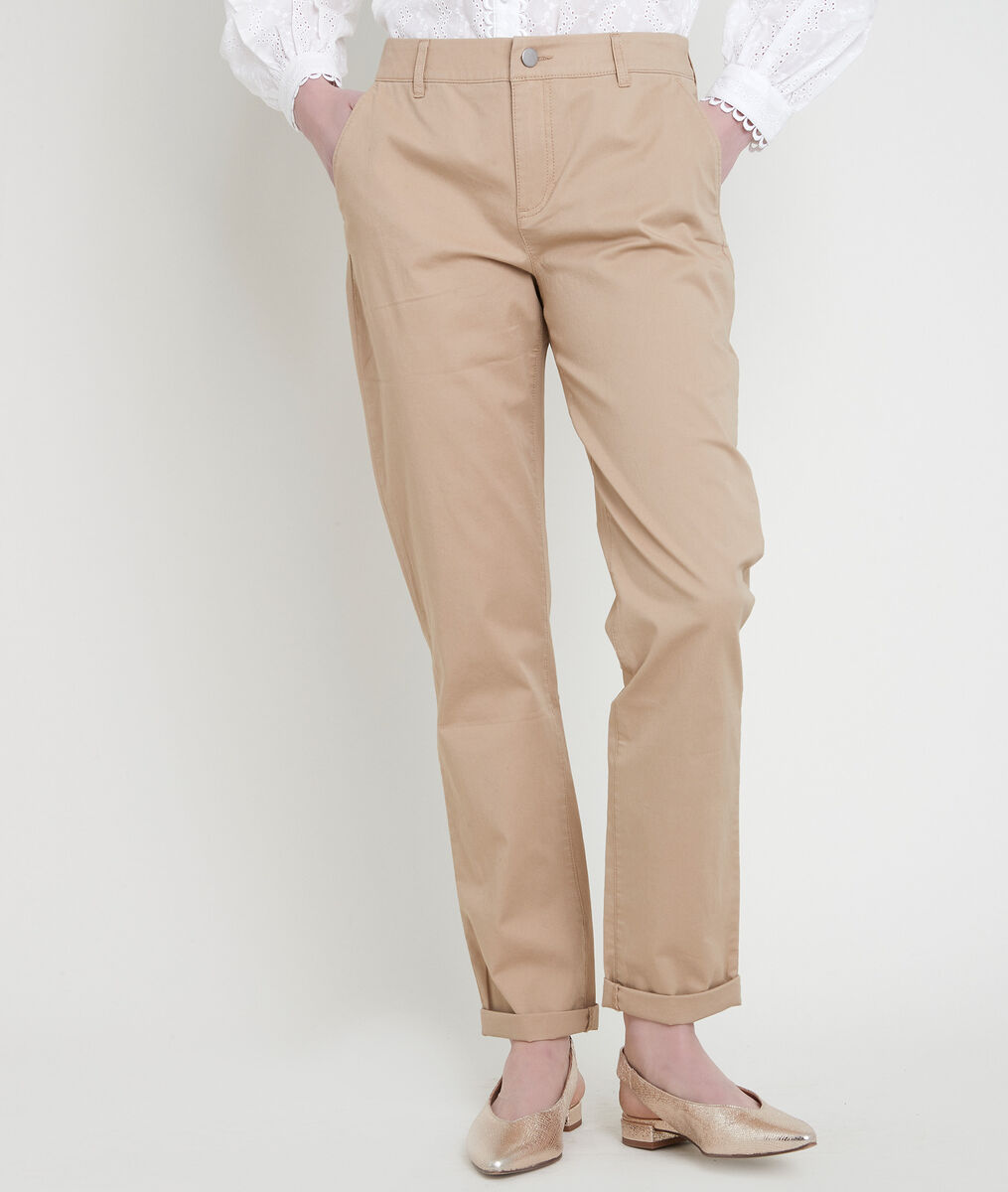 Pantalon chino en coton biologique beige Francis | 1-2-3 Pantalon chino en coton biologique beige Francis PhotoZ | 1-2-3