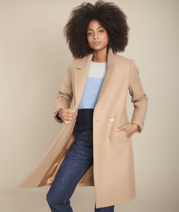 Havana straight-fit wollen jas jeff camel.