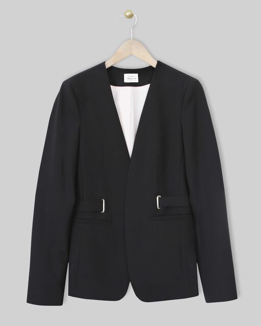 Veste en microfibre noire beatrice noir.