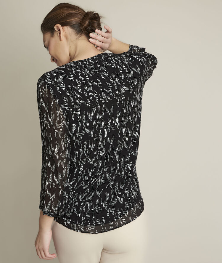 Blouse imprimée arletty noir.