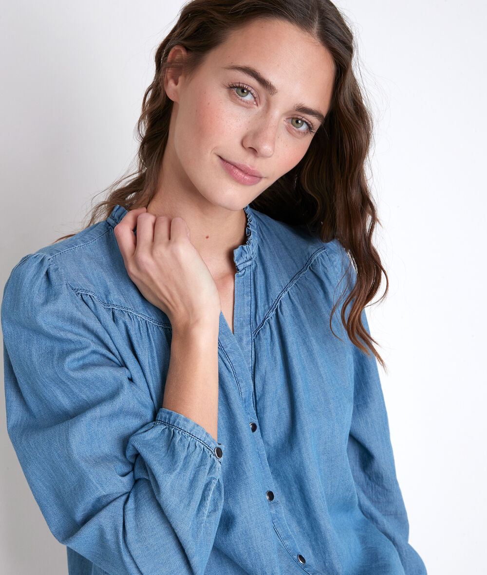 Blouse en denim taly denim brut.