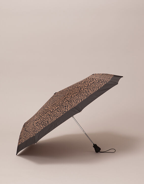 Parapluie marron imprimé animalier Rain | 1-2-3 Parapluie marron imprimé animalier Rain PhotoZ | 1-2-3