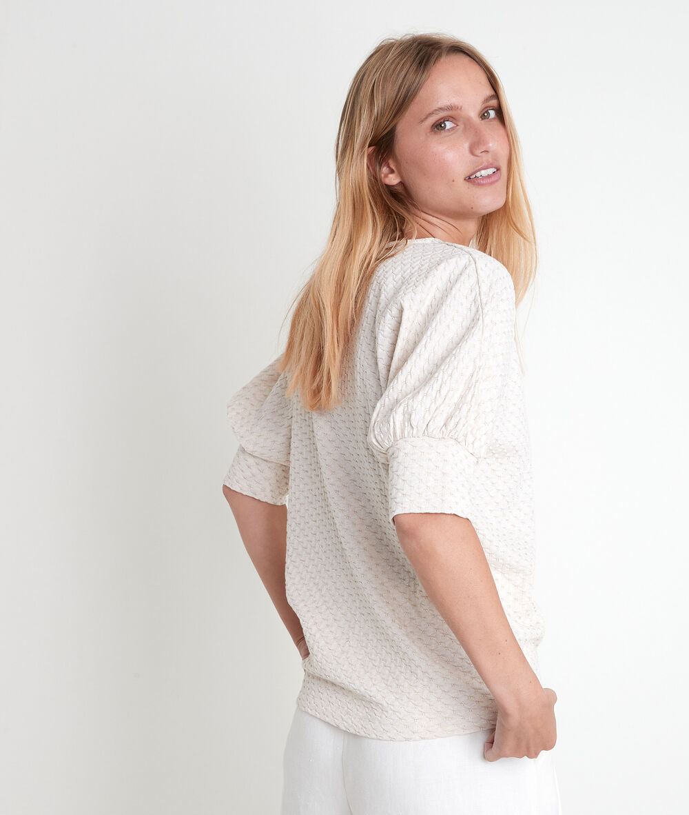 Tee-shirt écru fantaisie idouceur ecru.