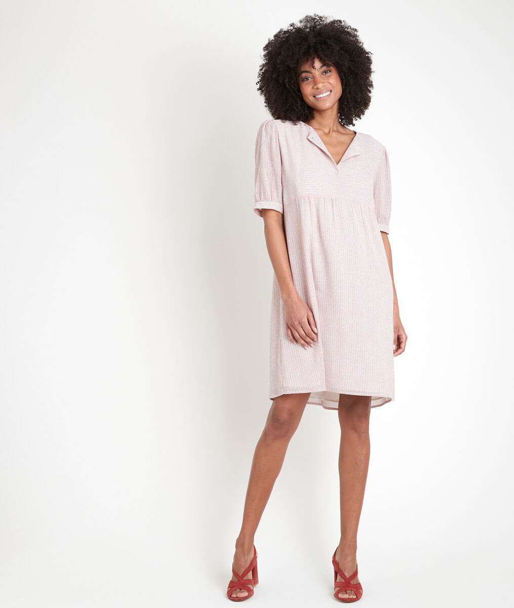 Robe rayée rose Louve | 1-2-3 Robe rayée rose Louve PhotoZ | 1-2-3