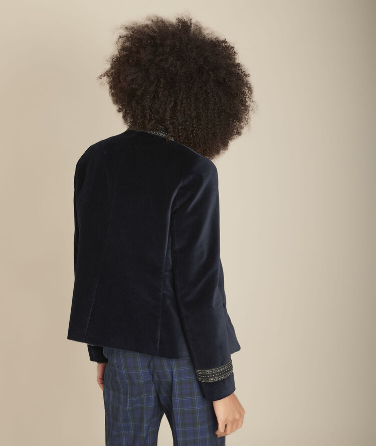 Veste en velours marine bella marine.