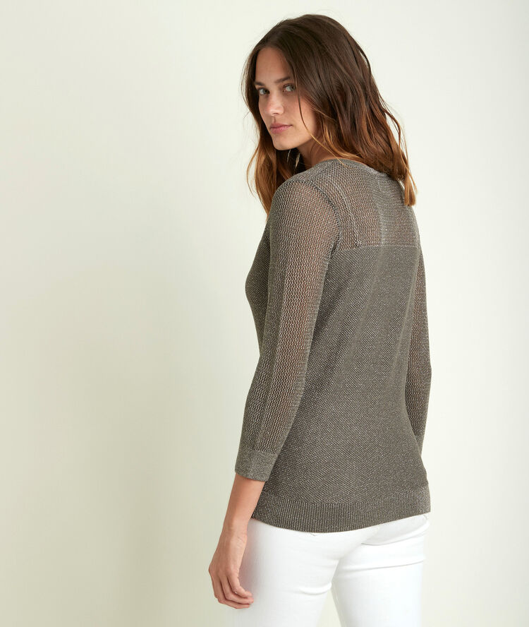 Pull ajouré kaki forever kaki.