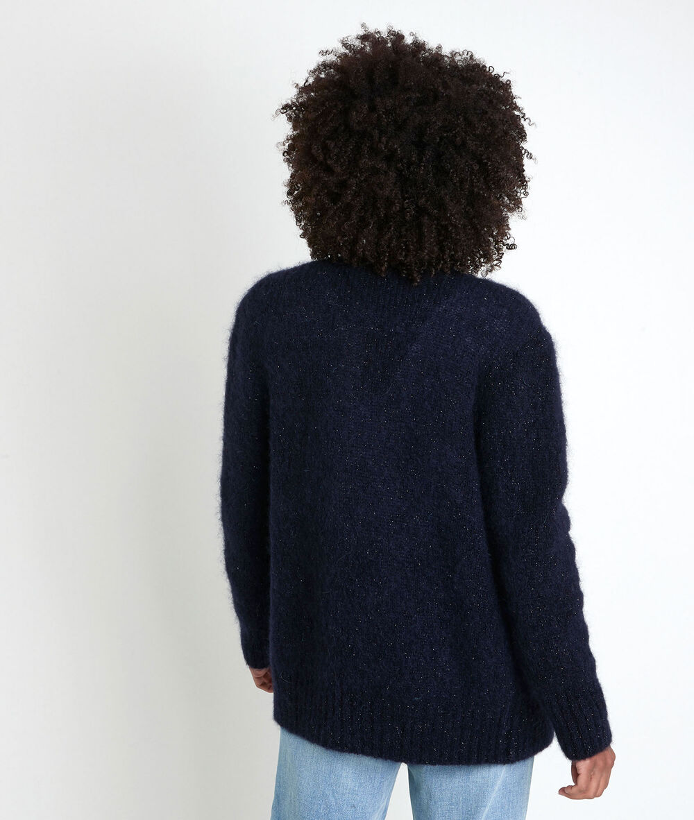 Gilet en mohair mélangé marine rozelle marine.