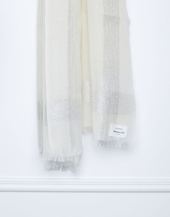 Foulard écru brillant Galet | 1-2-3 Foulard écru brillant Galet PhotoZ | 1-2-3