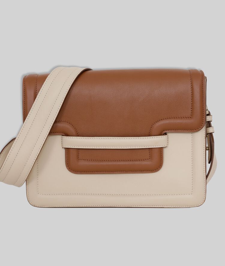Le 123 en cuir bicolore ficelle.