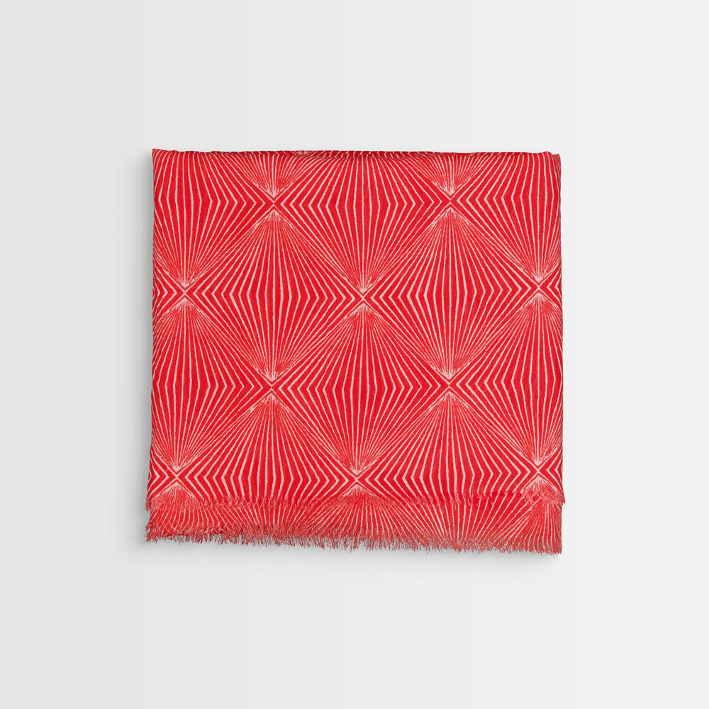 Foulard en coton imprimé beth goyave.