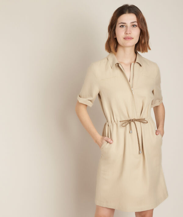 Robe en Lyocell et lin ceinturée Camilla | 1-2-3 Robe en Lyocell et lin ceinturée Camilla PhotoZ | 1-2-3