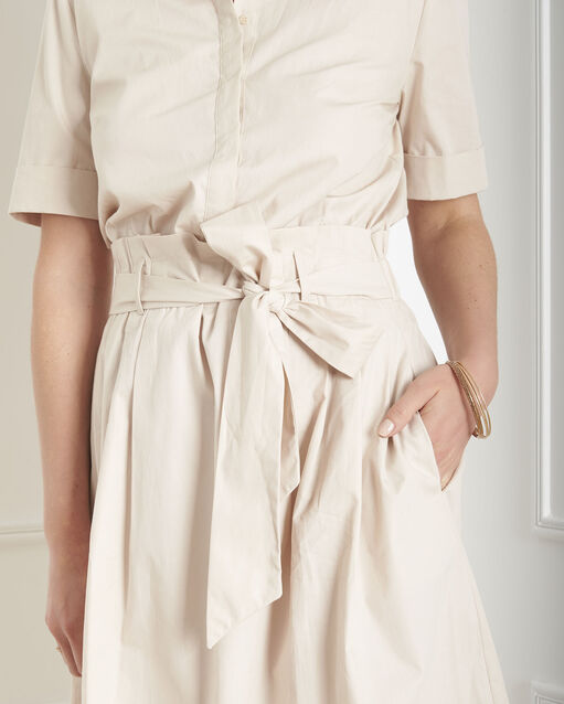 Robe blanc cassé chemise fluide laika blanc casse.