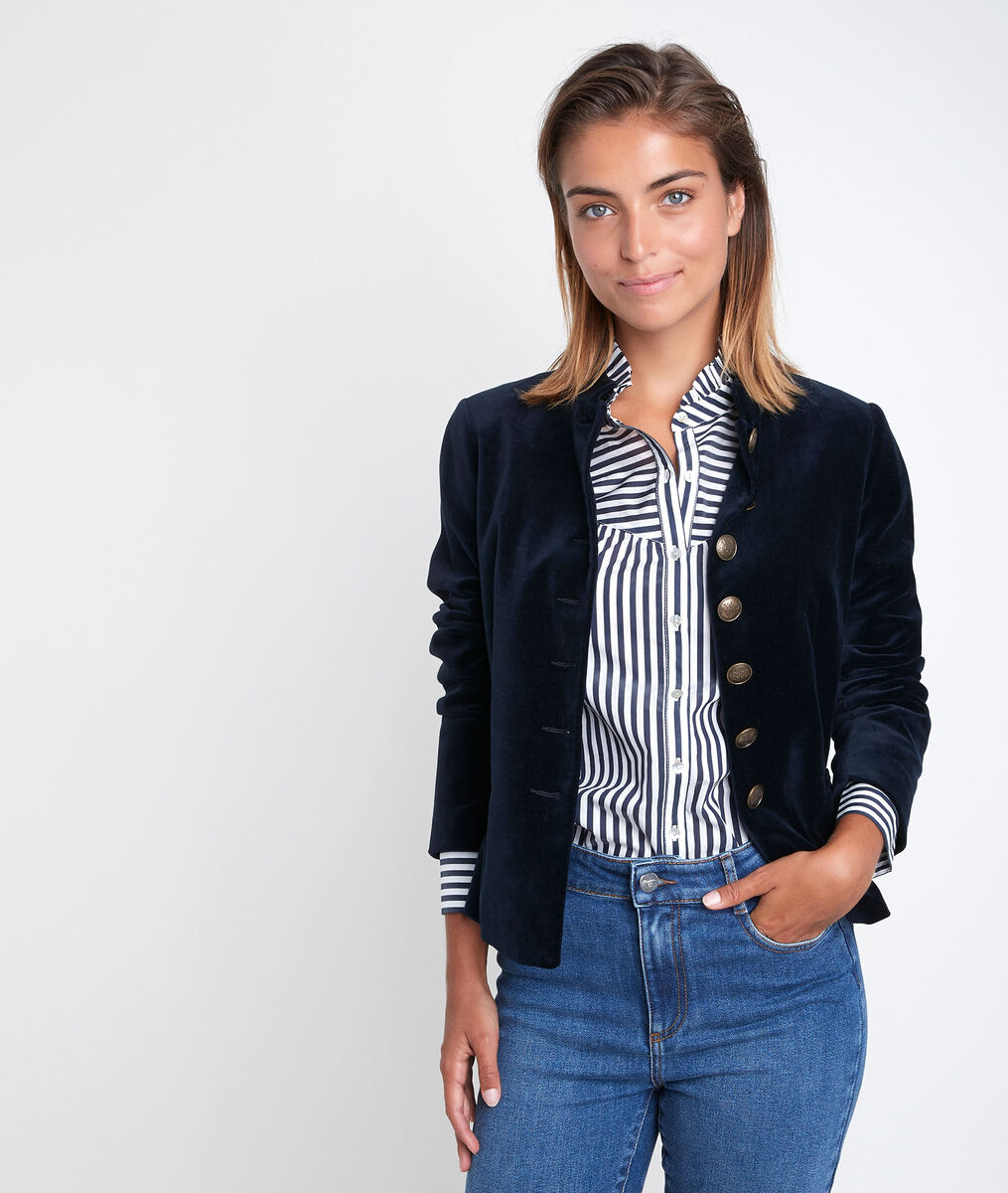 Veste officier marine en velours Tang | 1-2-3 Veste officier marine en velours Tang PhotoZ | 1-2-3
