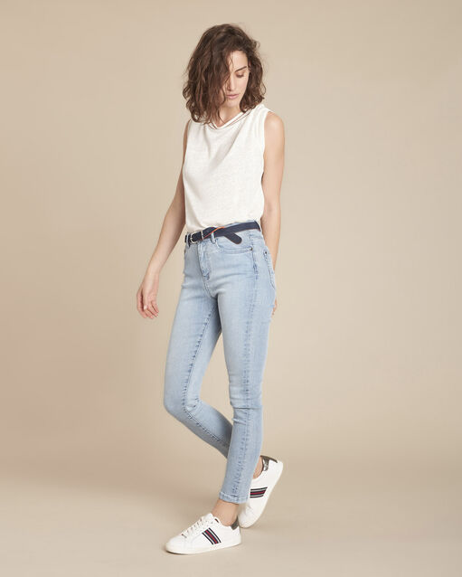 L'iconique slim pure bleached sultan indigo clair.
