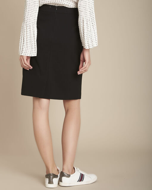 Jupe droite marine en microfibre karla marine.