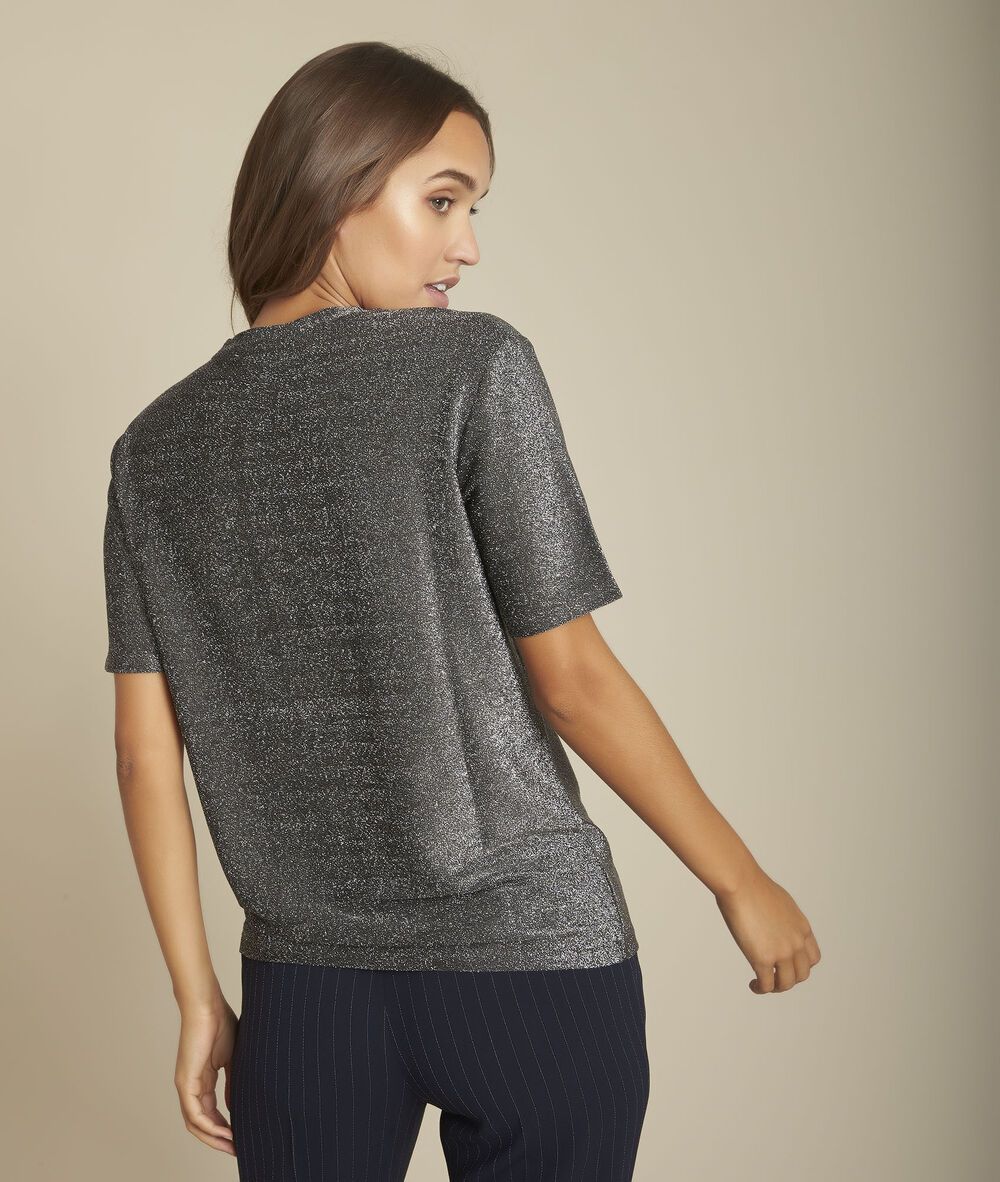 Glanzendes T Shirt Mit Spruch Cotillon Damen Maison 123