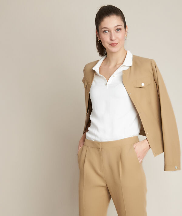 Veste courte havane en Lyocell London | 1-2-3 Veste courte havane en Lyocell London PhotoZ | 1-2-3