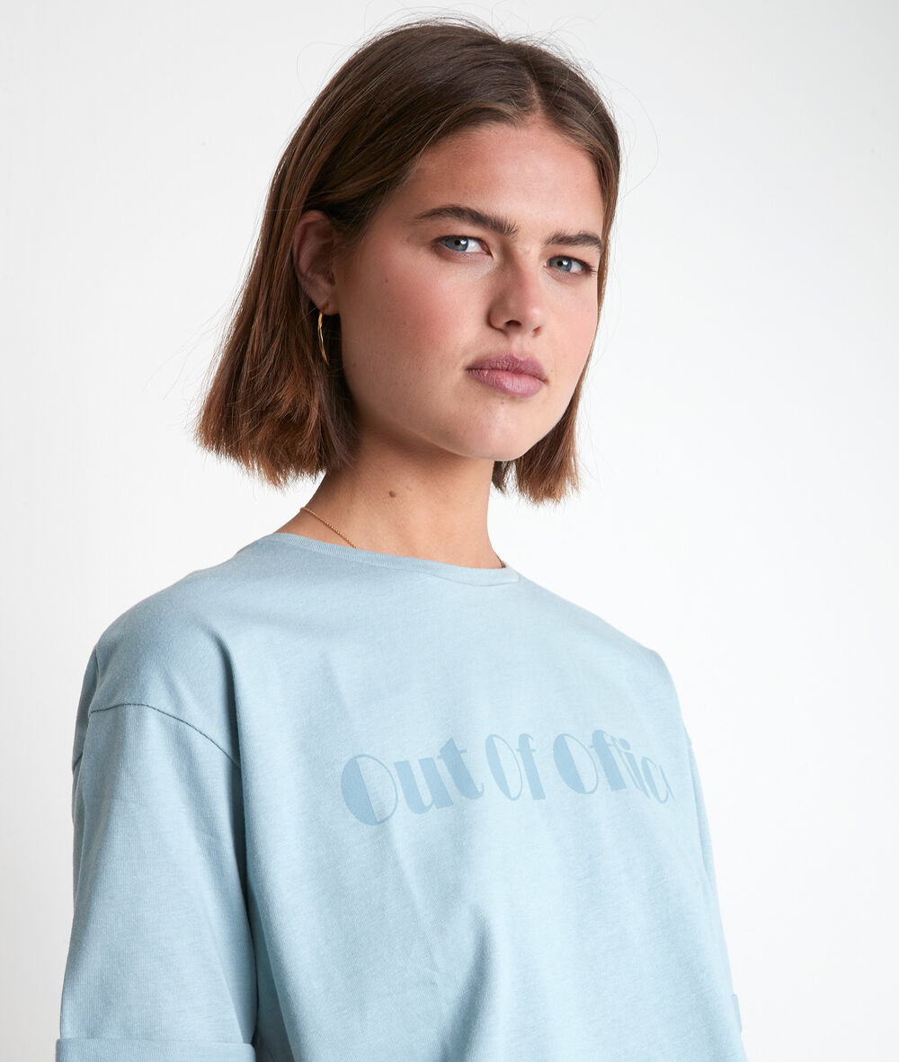 Tee-shirt en coton céladon icocoon celadon.