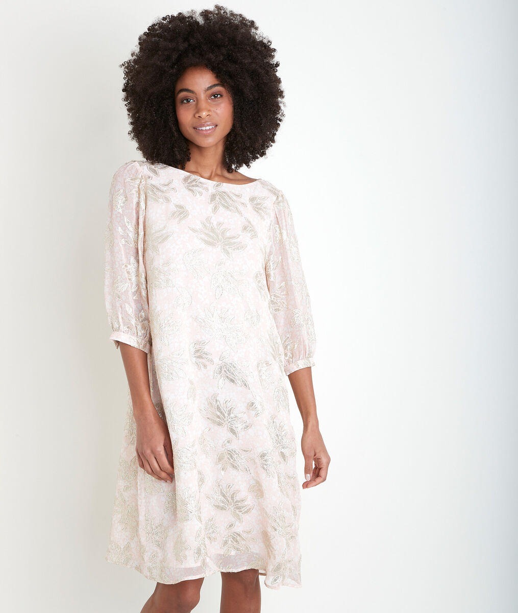 Robe en jacquard rose Malika | 1-2-3 Robe en jacquard rose Malika PhotoZ | 1-2-3